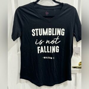 Malcom X  “Stumbling is not Falling” Tee Size M
